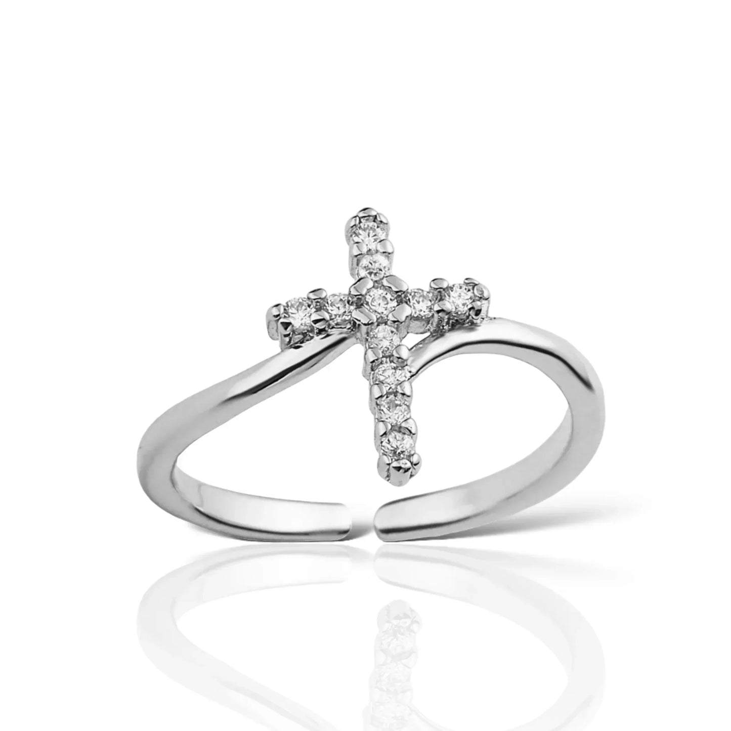 Eleganter Kreuz Ring